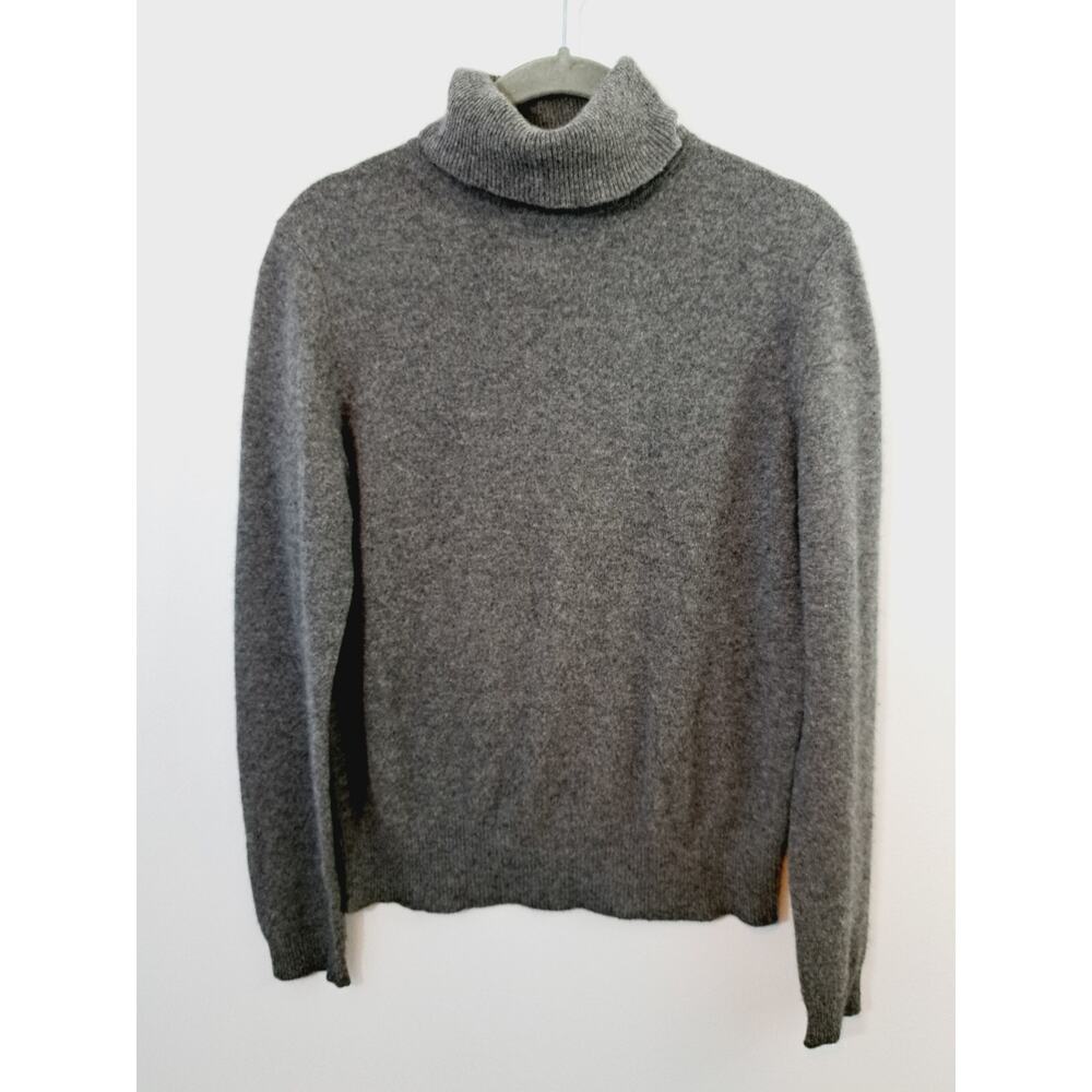 Croft&Barrow Women's Gray Cashmere Turtleneck Sweater In Size Small